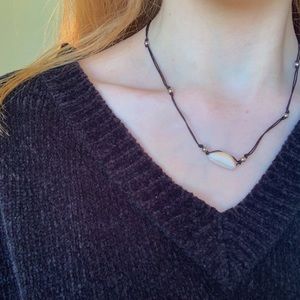 adjustable shell cord necklace
